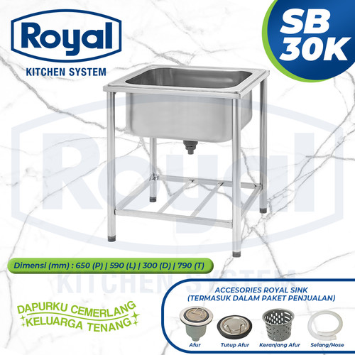 Royal Kitchen Table SB 30K | Meja Cuci Piring Portable