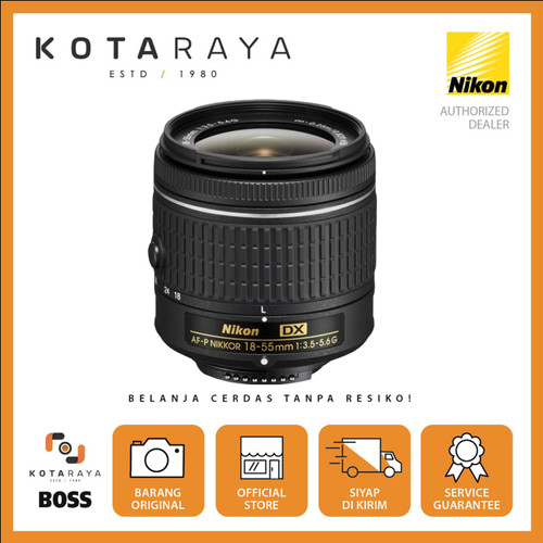 Nikon Lens AF-P DX NIKKOR 18-55mm f/3.5-5.6G Non VR GARANSI RESMI