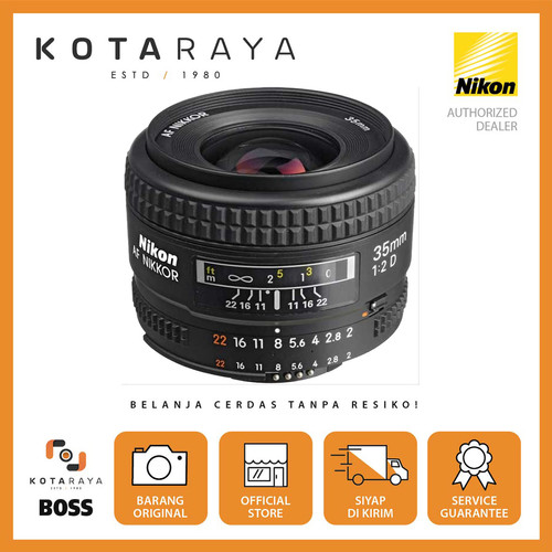 Nikon Lens AF 35mm F/2 D NIKKOR GARANSI RESMI