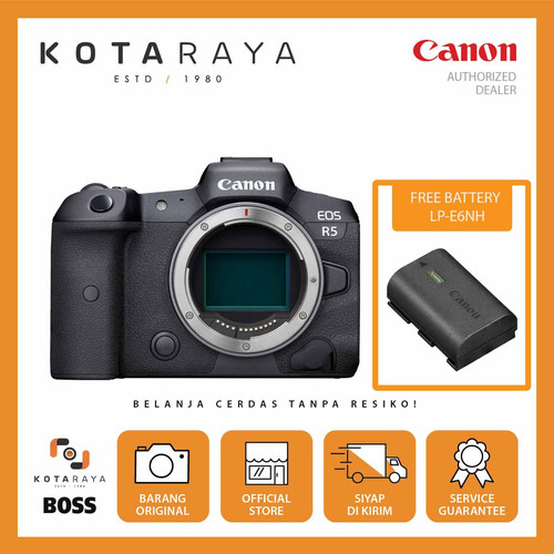 Canon EOS R5 Mirrorless Camera Body Only - GARANSI RESMI