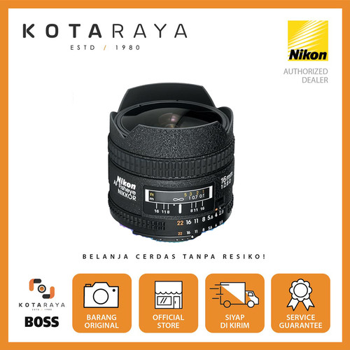 Nikon Lens AF Fisheye 16mm f/2.8 D NIKKOR GARANSI RESMI