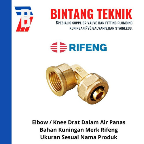 Elbow Drat Dalam Air Panas 3/4" (1620) x Drat 3/4" Rifeng