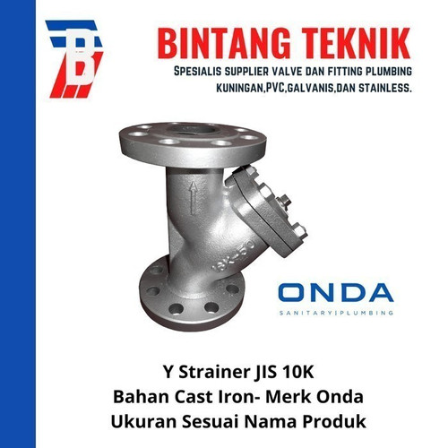 Y Strainer 12" inch Cast Iron JIS 10K Merk Onda