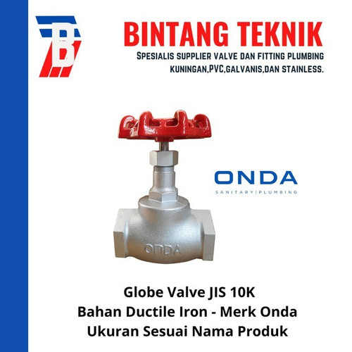 Globe Valve 1 1/2" inch Ductile Iron Onda JIS 10K