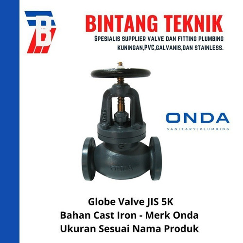 Globe Valve 6" inch Cast Iron Onda JIS 5K