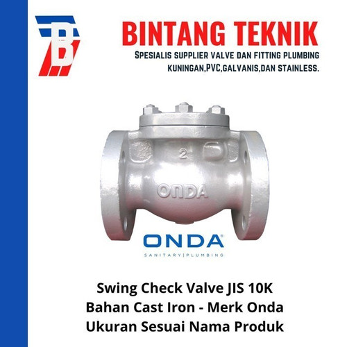 Swing Check Valve 8" inch Cast Iron Onda JIS 10K