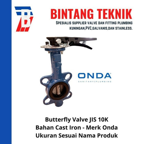 Butterfly Valve 8" inch Cast Iron Onda JIS 10K