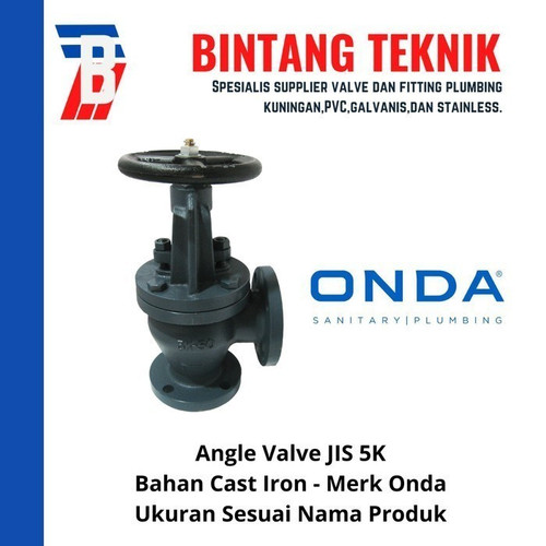 Angle Valve Cast Iron Onda 6" inch JIS 5K