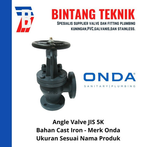 Angle Valve Cast Iron Onda 4" inch JIS 5K