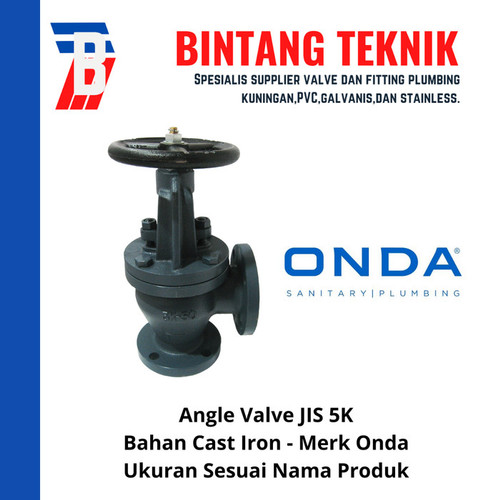 Angle Valve Cast Iron Onda 2" inch JIS 5K