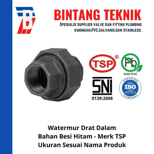 Watermur 1 1/2" inch Besi Hitam TSP