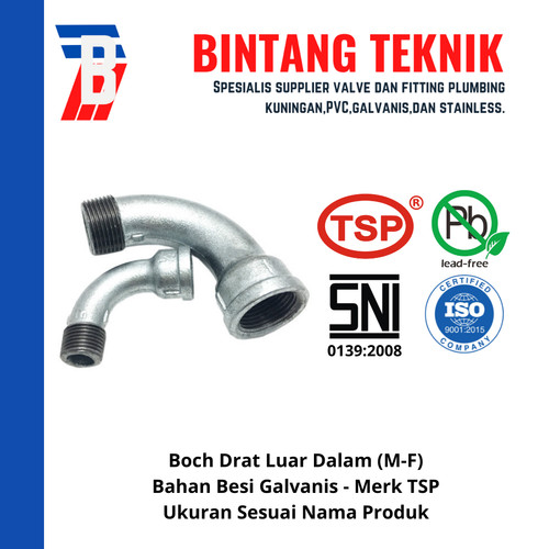 Boch 1/2" inch Besi Galvanis TSP