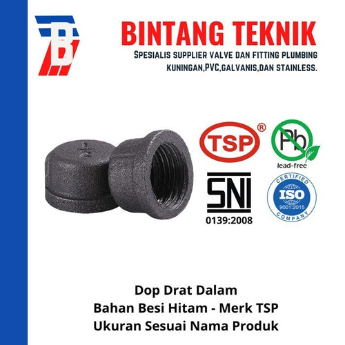 Dop 1 1/2" inch Besi Hitam TSP