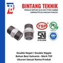 Double Nepel 3/4" inch Besi Galvanis TSP