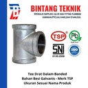 Tee 2" inch Besi Galvanis TSP Drat Dalam