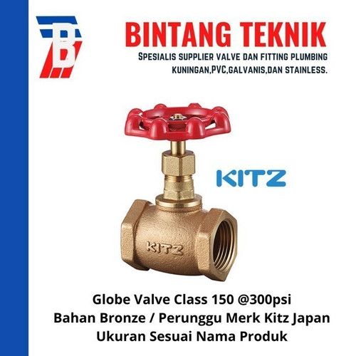 Globe Valve 3" inch Bronze Kitz Class #150