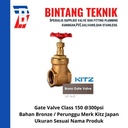 Gate Valve 2 1/2" inch Bronze Kitz Class #150