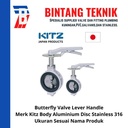 Butterfly Valve Kitz 3" inch Aluminimum Lever Handle