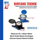 Meteran Air 1" inch Kuningan Onda