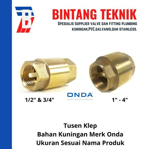 Tusen Klep 2" inch Kuningan Onda