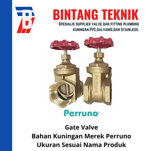 Gate Valve 1" inch Kuningan Perruno