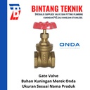 Gate Valve 1/2" inch Kuningan Onda