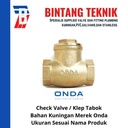 Check Valve 4" inch Kuningan Onda