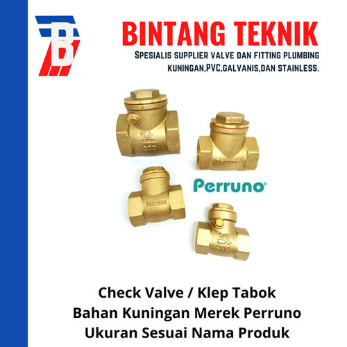 Check Valve 3/4" inch Kuningan Perruno