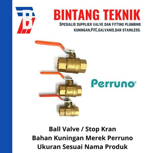 Ball Valve 2" inch Kuningan Perruno