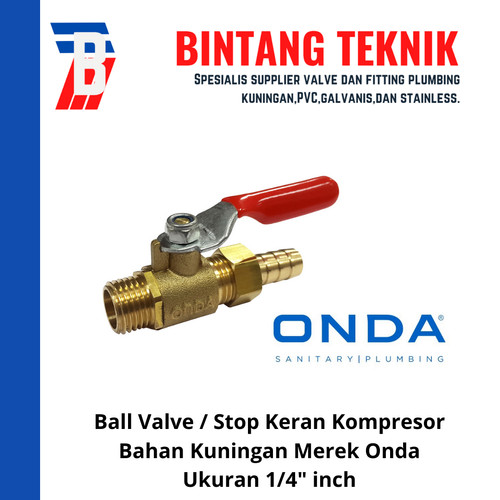 Stop Kran Kompressor Onda 1/4" inch