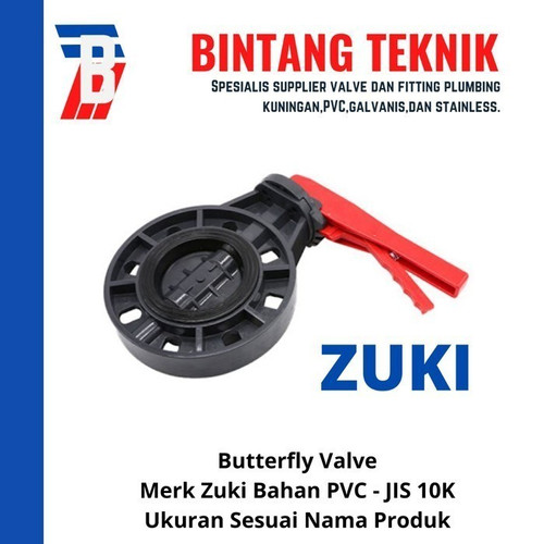 Butterfly Valve PVC 8" inch Zuki Lever Handle