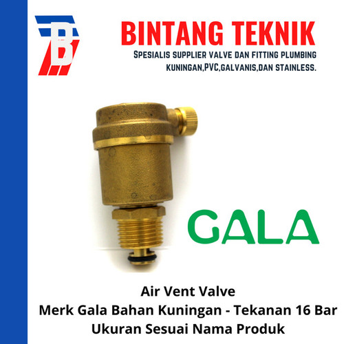 Air Vent Valve 1" inch Kuningan merk Gala