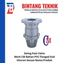 Swing Foot Valve PVC 4" inch CM Taiwan - Flange