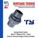 Swing Check Valve / Kleb Tabok PVC 1 1/4" inch Merk TY