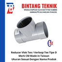 Tee / Vlok Tee 12" x 10" PVC D Merk CM Taiwan