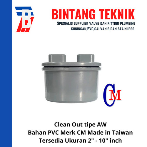 Clean Out 10" inch PVC AW Merk CM Taiwan