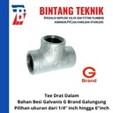 Tee Besi Galvanis 5" inch G Brand Galungung