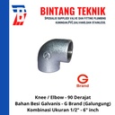 Knee / Elbow 5" inch Besi Galvanis Galungung (G) Brand