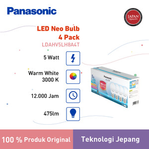 Panasonic Lampu Bohlam LED Neo Bulb 4 Pack 5 Watt - Warm White