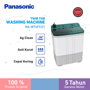 Panasonic NA-W76FCU1 Mesin Cuci 2 Tabung RATU Series [7.5 Kg]