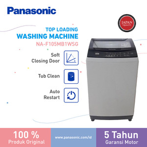 Panasonic NA-F105MB1WS Mesin Cuci Top Loading - Titanium