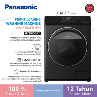 Panasonic NA-S106FR1BN Mesin Cuci Front Loading [10 Kg] - Black