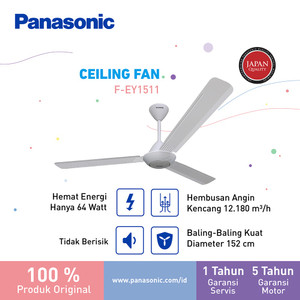 Panasonic F-EY1511-K - Ceiling Fan (Hitam)