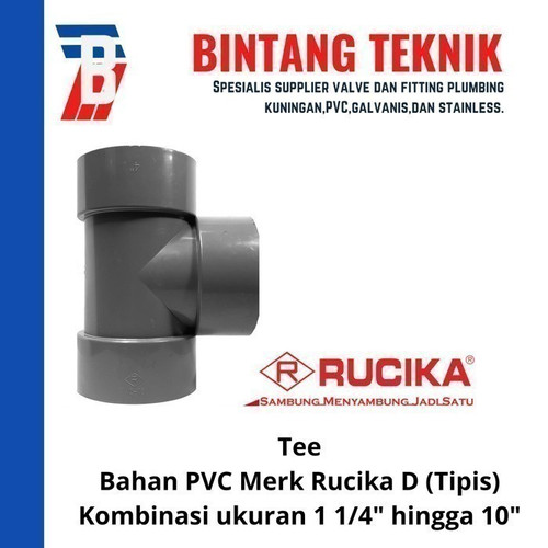 Vlok Tee 10" x 8" inch PVC Rucika D