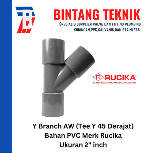 Tee Y Branch PVC Rucika 2" x 2" - AW (Tebal)