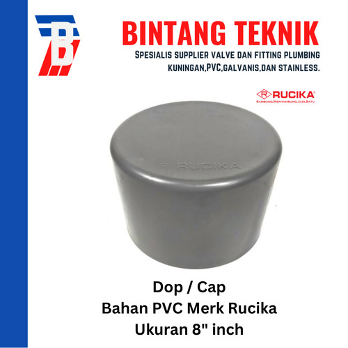 Dop / Cap PVC Rucika 8" inch AW (Tebal)