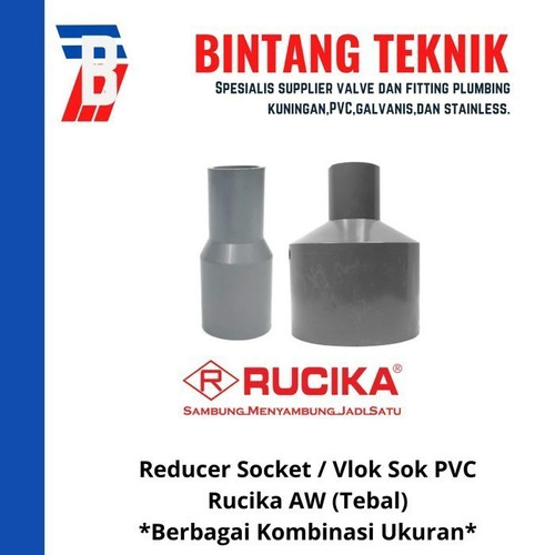 Reducer Sok / Vlok Sok 1 1/2" X 1/2" PVC Rucika AW