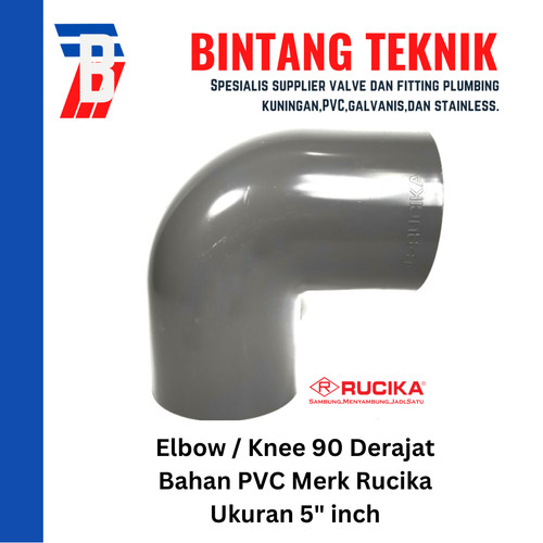 Elbow / Knee 5" inch PVC Rucika AW 90 Derajat