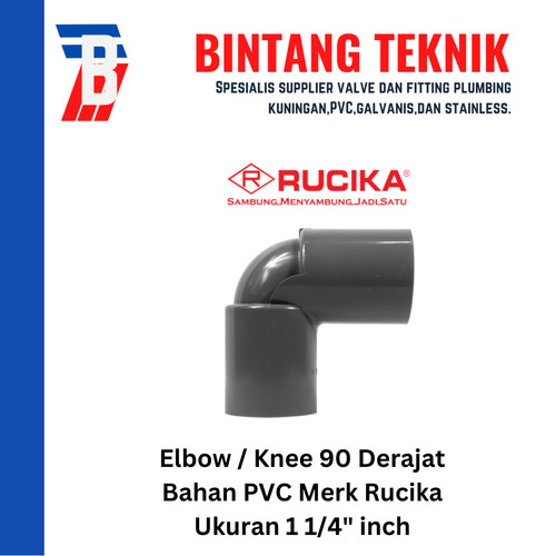 Elbow / Knee 1 1/4" inch PVC Rucika AW 90 Derajat