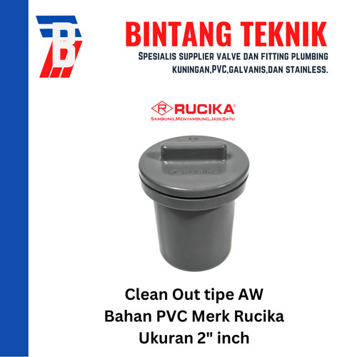 Clean Out / Tutup Septic Tank PVC Rucika 2" inch AW (Tebal)